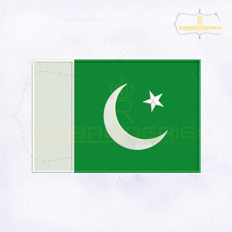 Pakistan Flag Machine Embroidery Design Royal Embroideries